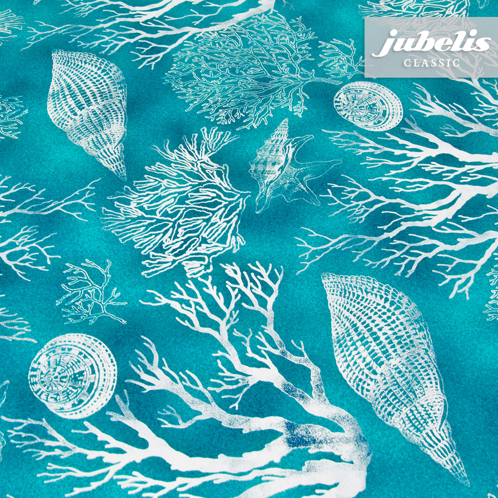 jubelis® | Wachstuch Koralle blau I