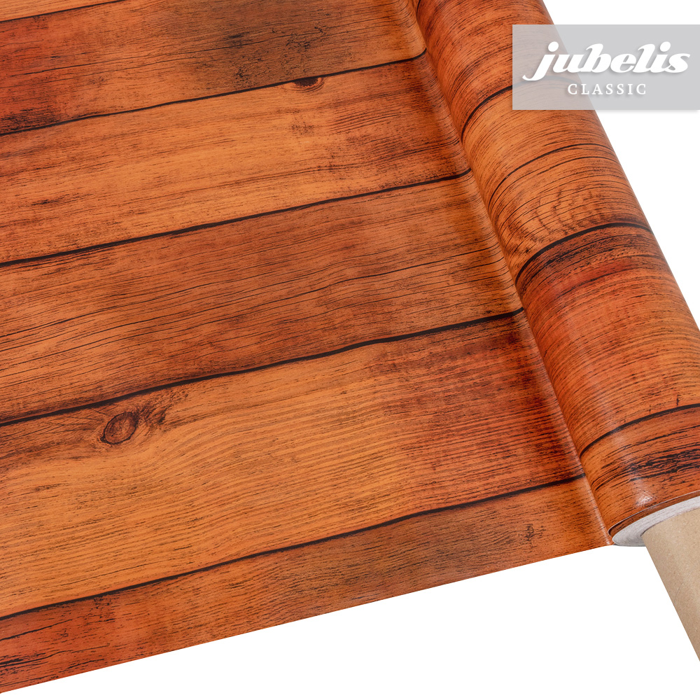 jubelis® | Wachstuch Holz dunkelbraun P